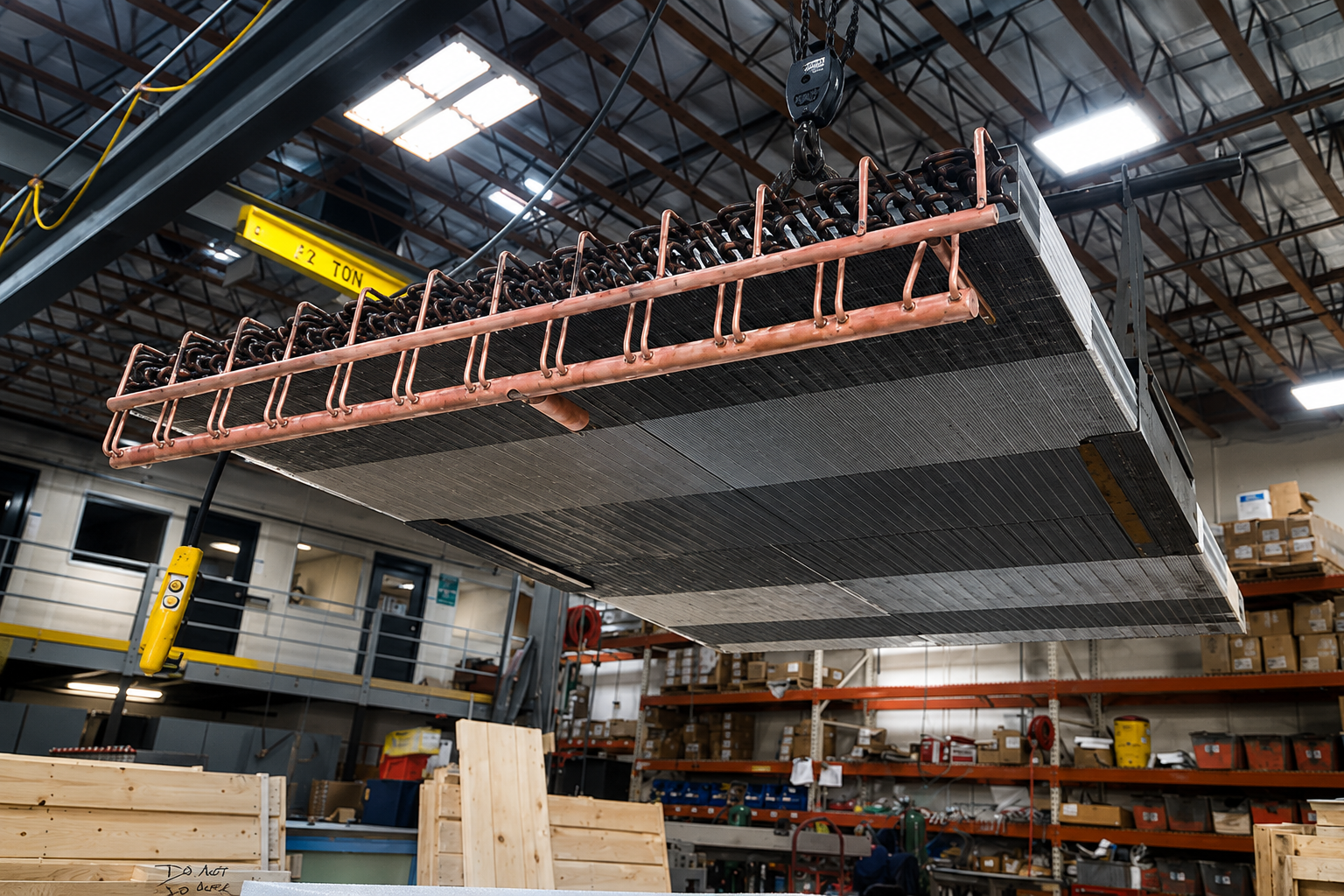 Custom tube-and-fin condenser coil